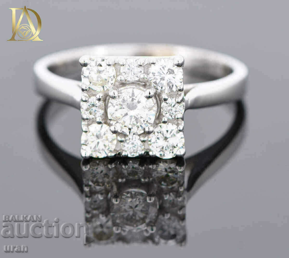 New Gold Ring with 0.91ct Natural Diamonds