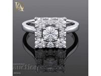 Inel de aur nou cu diamante naturale de 0,91 ct