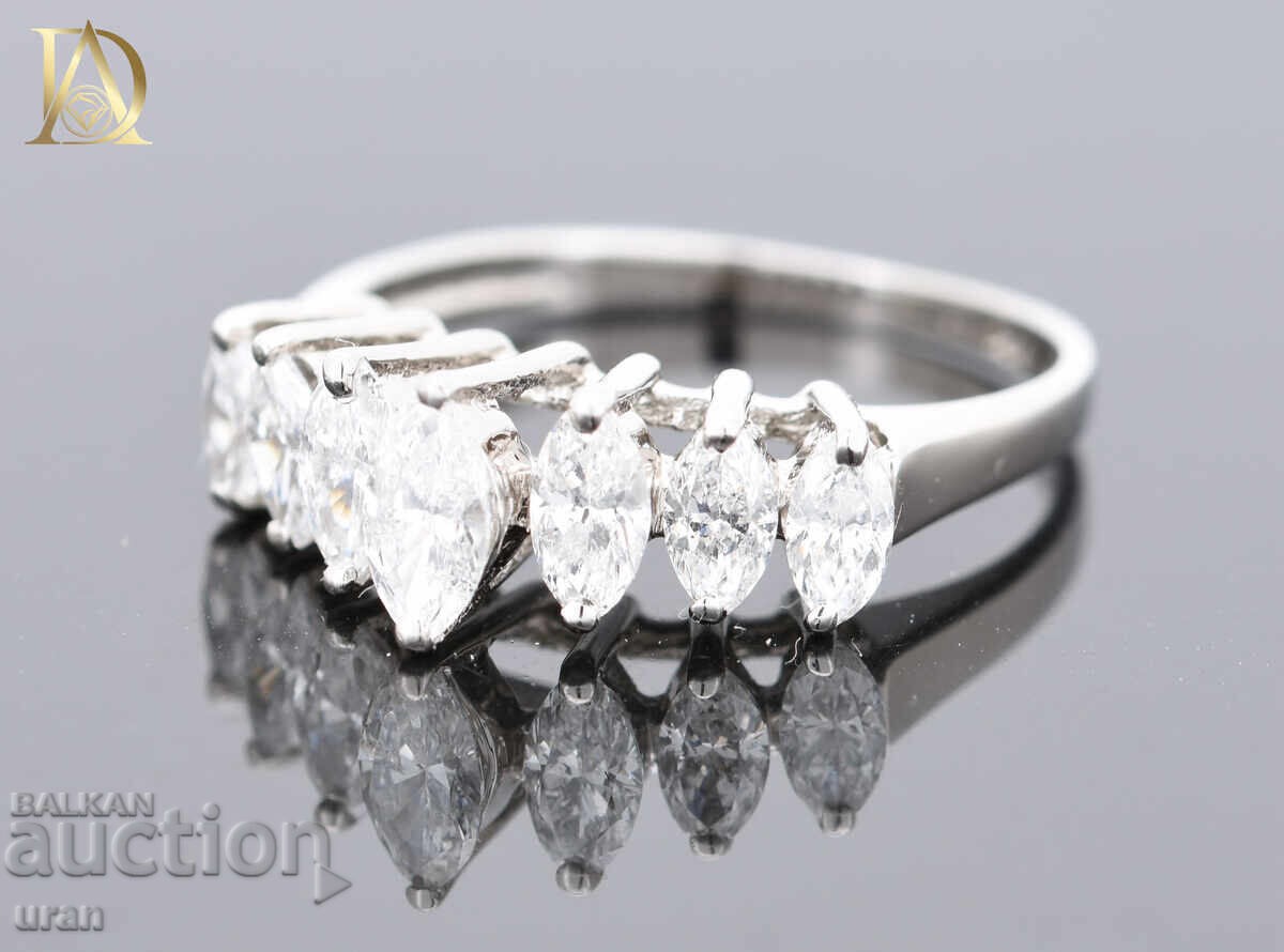 Auction  New Gold Ring with 0.91ct Natural Diamonds