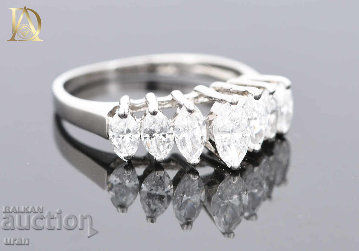 New Gold Ring with 0.91ct Natural Diamonds - 5