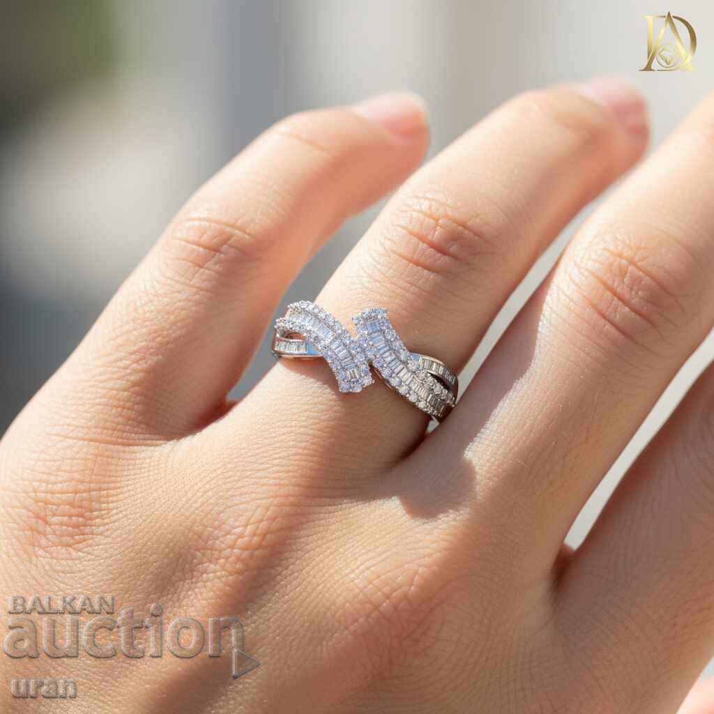 Auction  New Gold Ring with 0.80ct Natural Diamonds