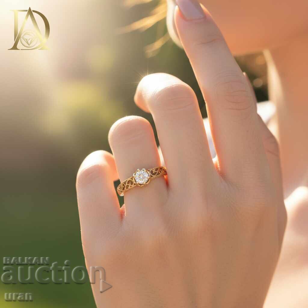 Нов Златен Пръстен с 0.55кт Естествен Диамант с цена € 1500.00 | 2933.75 лв. Нов Златен Пръстен с 0.55кт Естествен Диамант с цена € 1500.00 | 2933.75 лв.