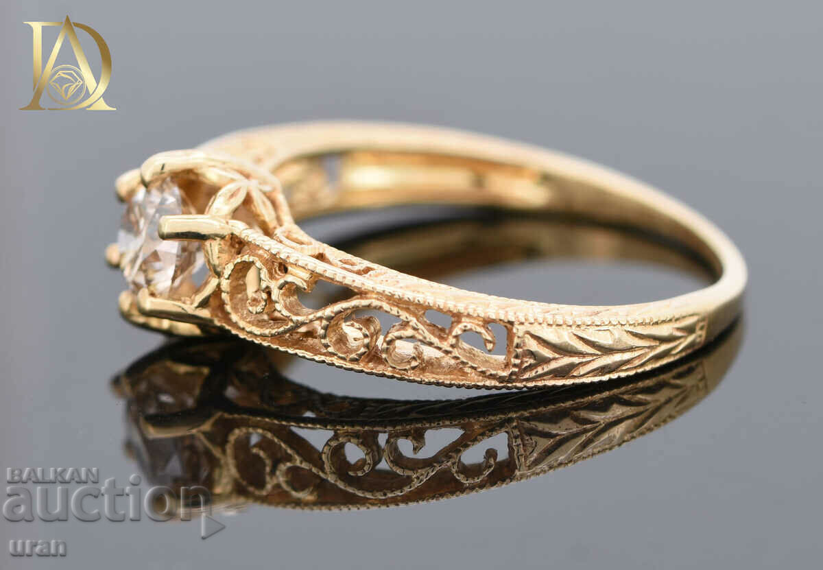 Delivery of New Gold Ring with 0.55ct Natural Diamond Delivery of New Gold Ring with 0.55ct Natural Diamond