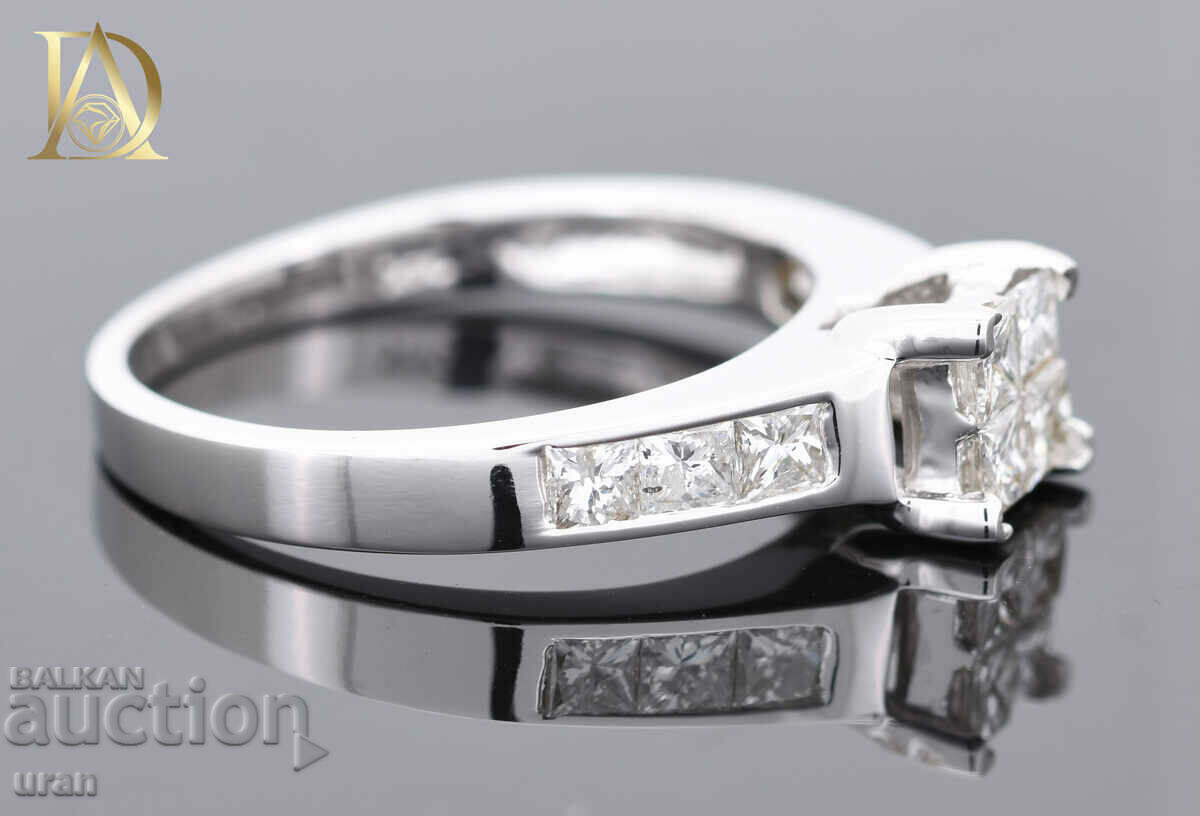 Auction  New Gold Ring with 0.92ct Natural Diamonds