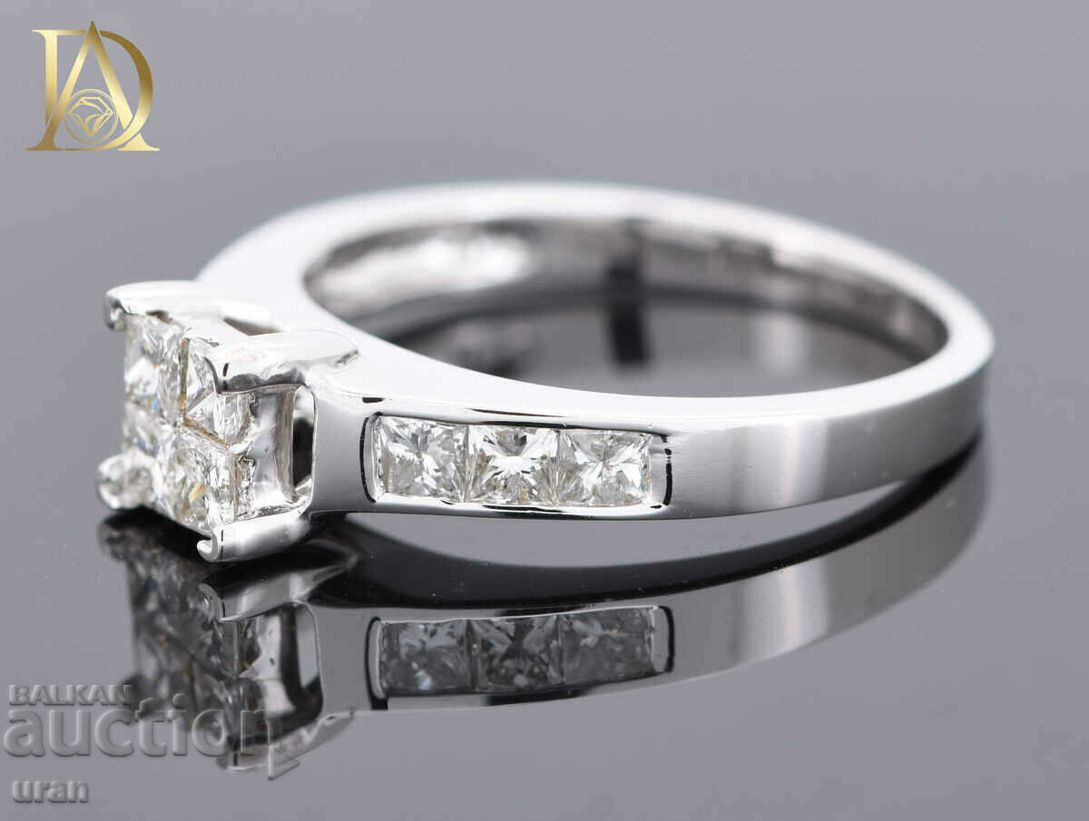 Inel de aur nou cu diamante naturale de 0,92 ct - 5