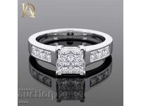 Inel de aur nou cu diamante naturale de 0,92 ct