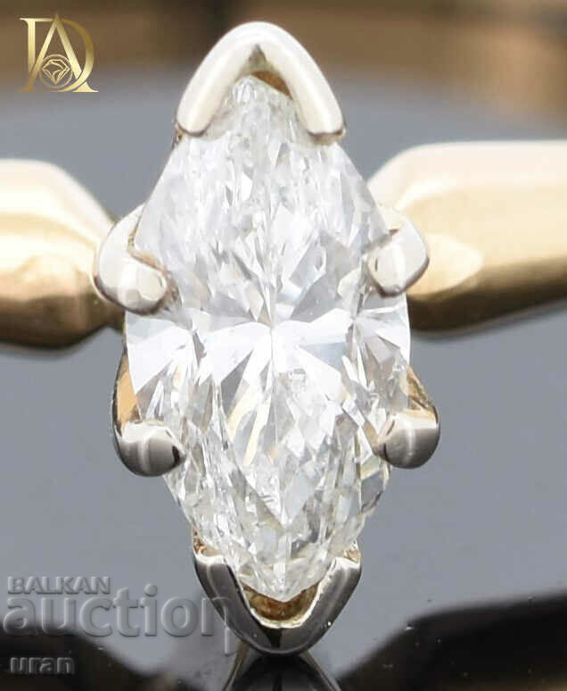 Livrarea Inel de aur nou cu diamant natural de 0,45 kt Livrarea Inel de aur nou cu diamant natural de 0,45 kt