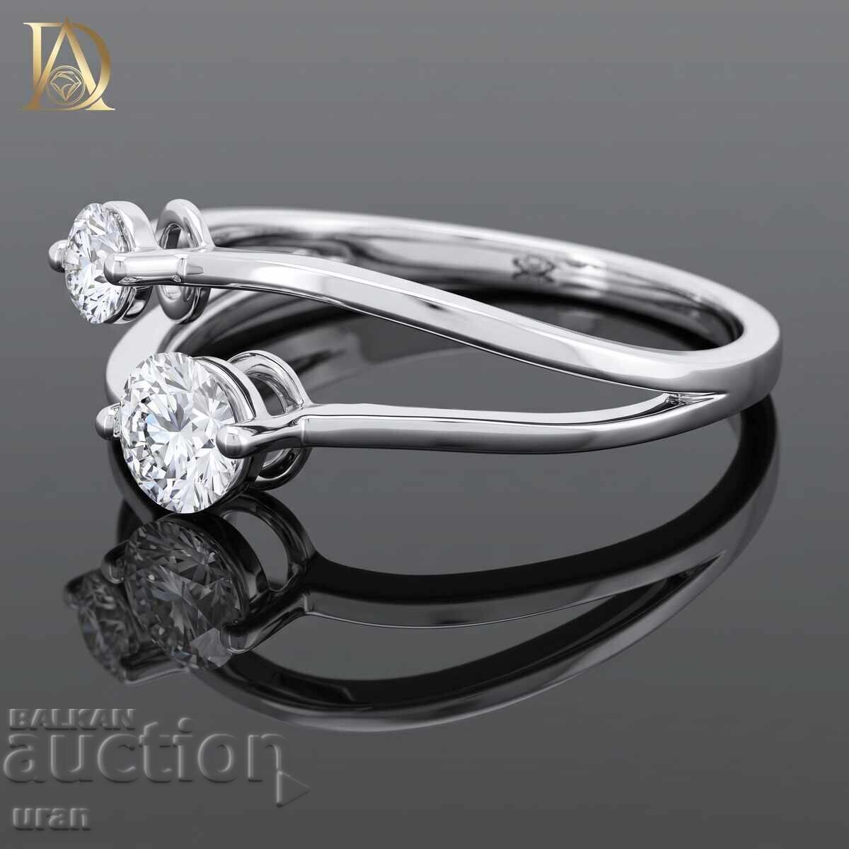 Inel de aur nou cu diamante naturale de 0,52 ct cu preț € 800.00 | 1564.67 BGN