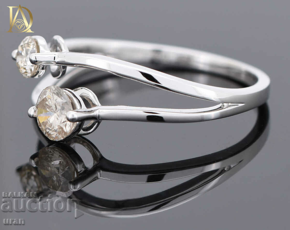 Auction  New Gold Ring with 0.52ct Natural Diamonds