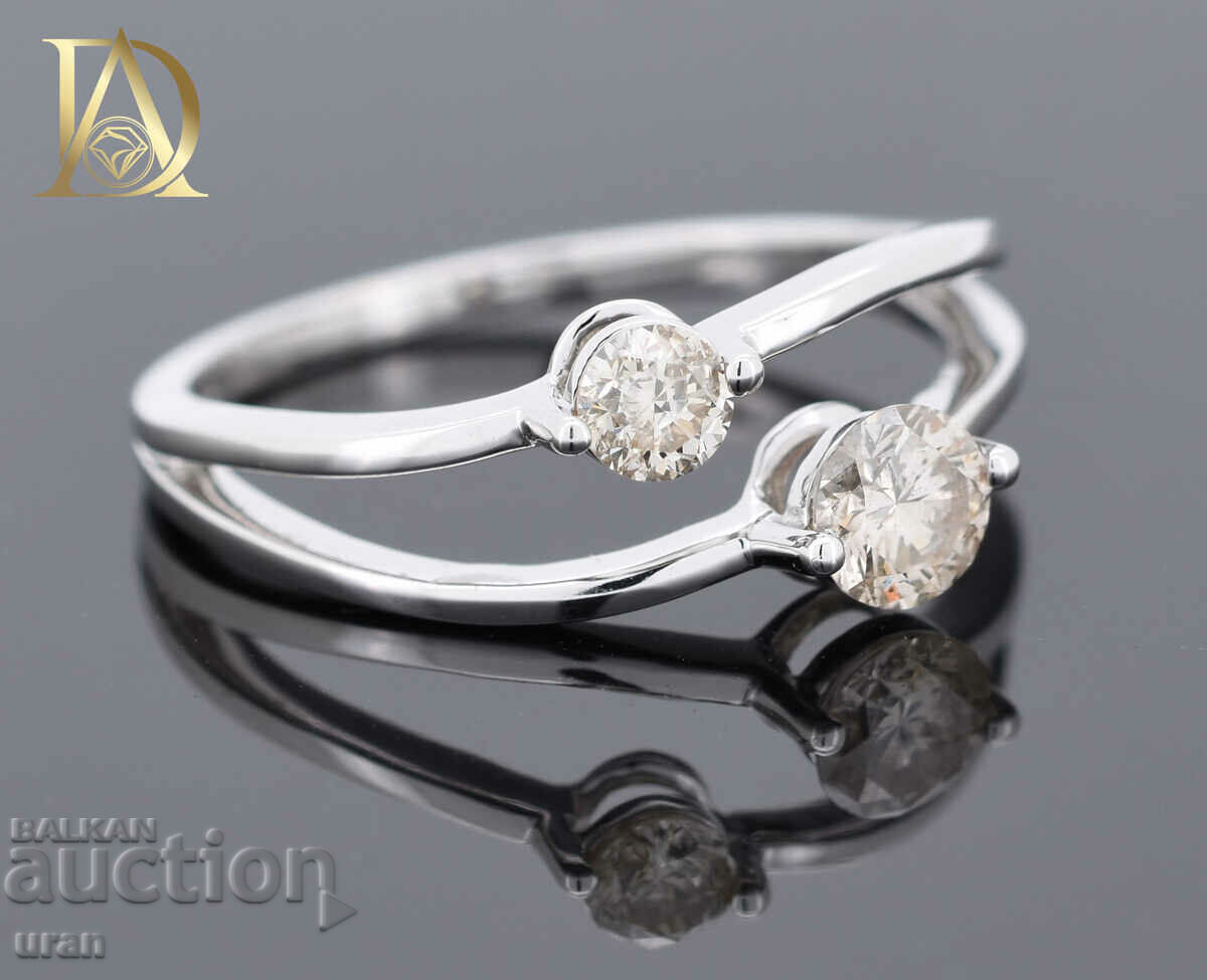 New Gold Ring with 0.52ct Natural Diamonds - 5