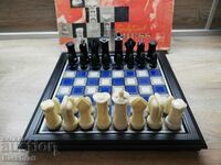 Old American Chess with Gothic Plastic Pieces