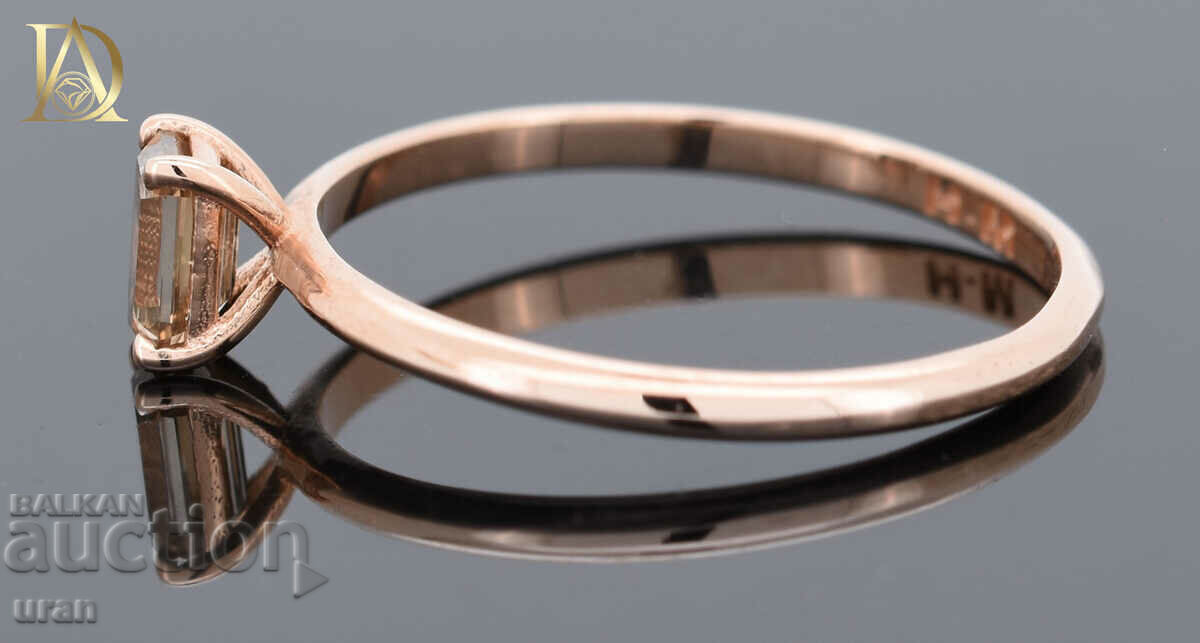 Auction New Gold Ring with 0.43ct Natural Diamond Auction New Gold Ring with 0.43ct Natural Diamond