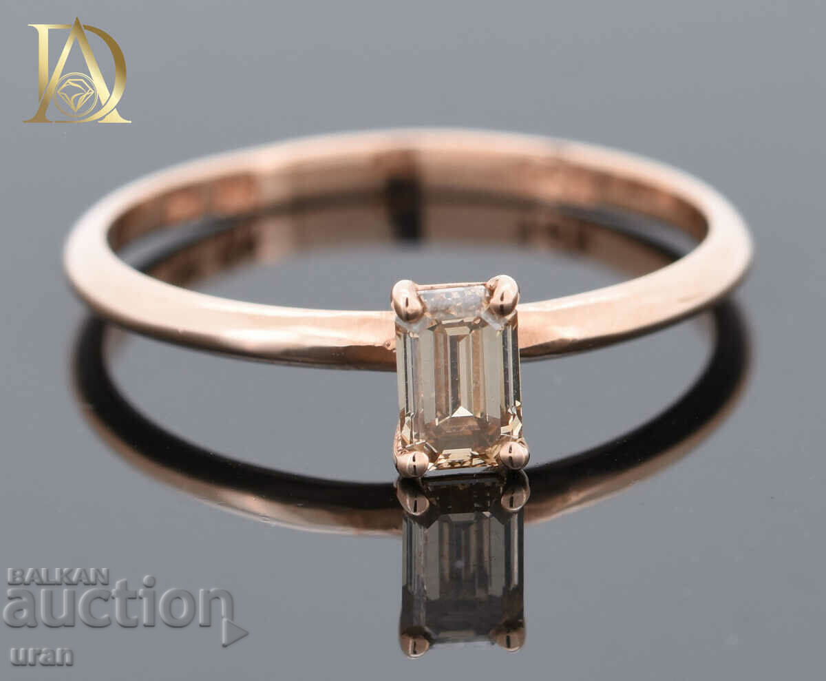 Delivery of New Gold Ring with 0.43ct Natural Diamond Delivery of New Gold Ring with 0.43ct Natural Diamond
