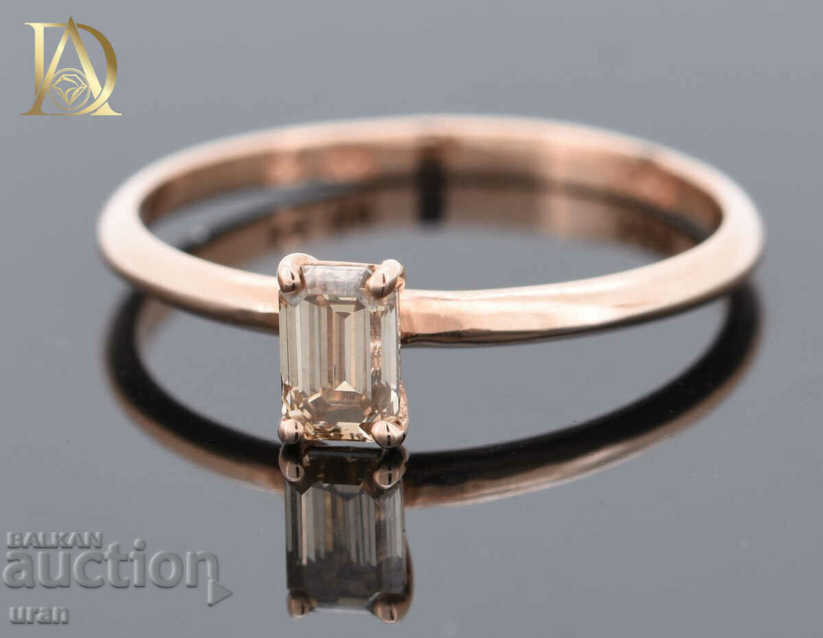 Delivery of New Gold Ring with 0.43ct Natural Diamond
