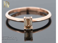 New Gold Ring with 0.43ct Natural Diamond