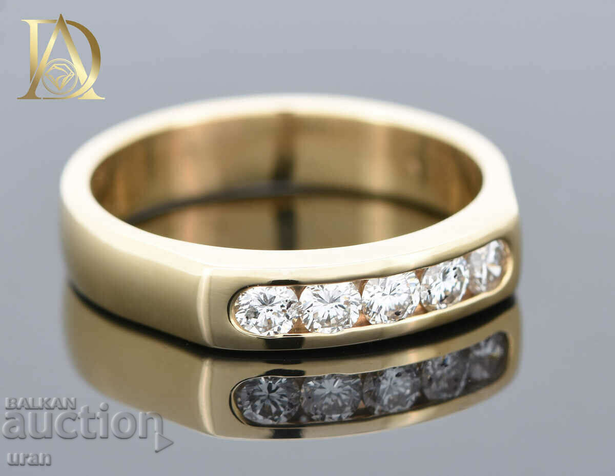 Livrarea Inel de aur nou cu diamante naturale de 0,45 ct Livrarea Inel de aur nou cu diamante naturale de 0,45 ct