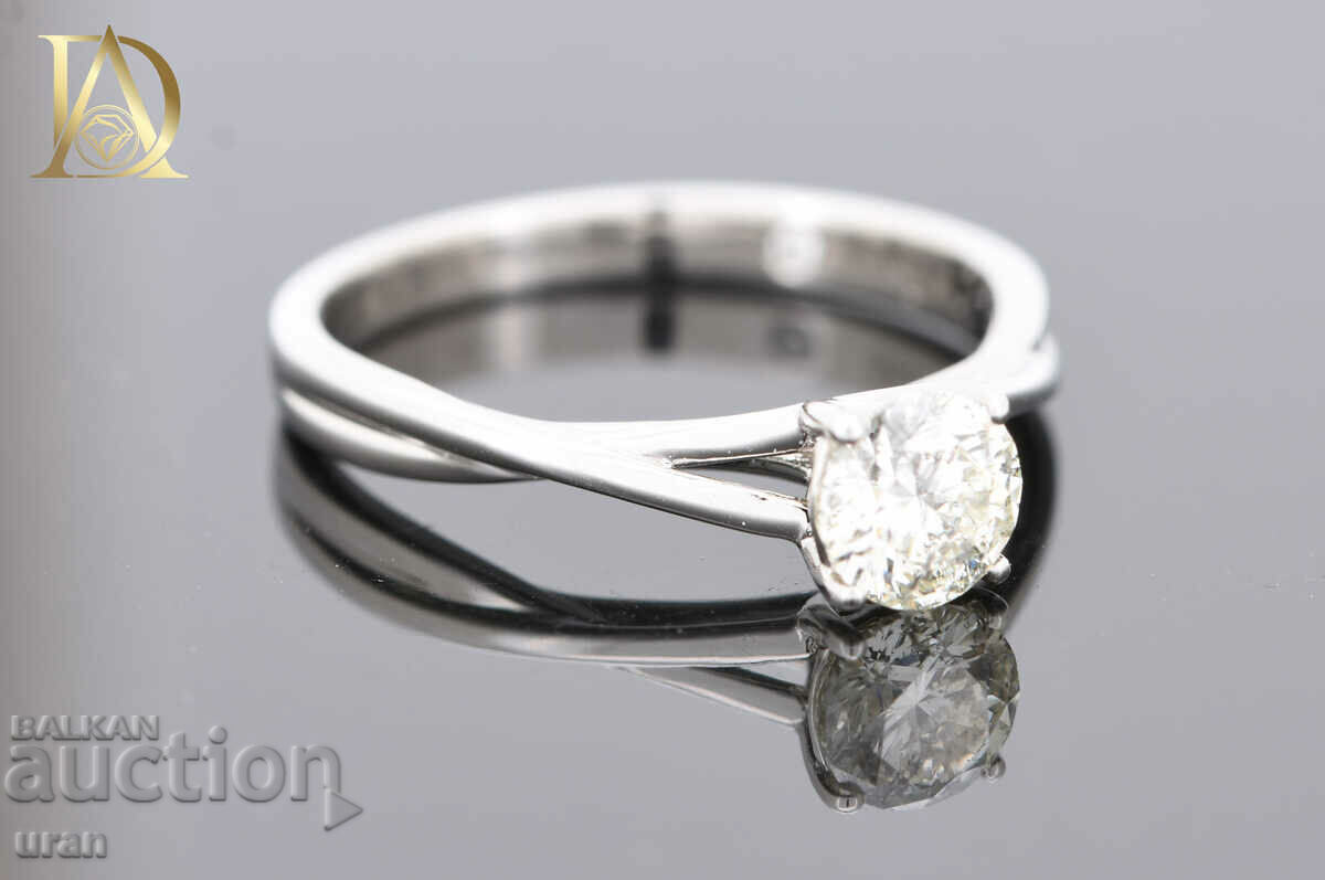 Auction  New Gold Ring with 0.70ct Natural Diamond