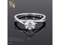 Inel de aur nou cu diamant natural de 0,70 ct