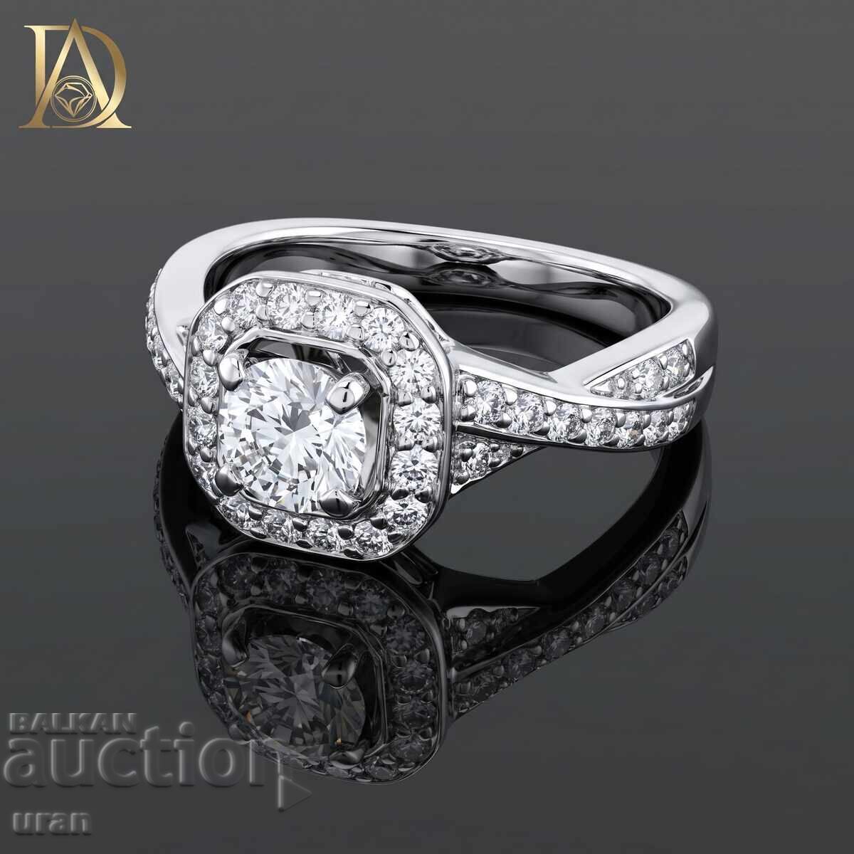 Inel de aur nou cu diamante naturale de 0,90 ct cu preț € 2500.00 | 4889.59 BGN