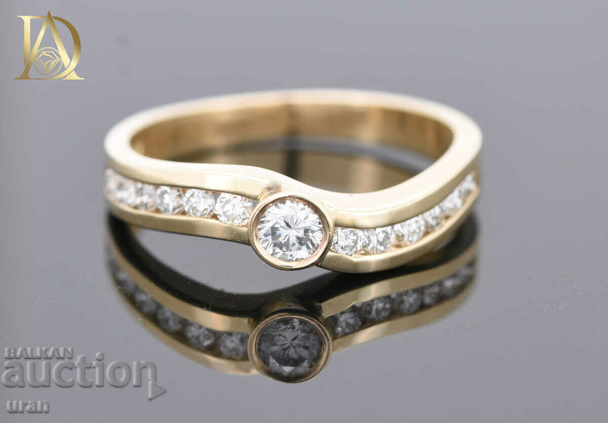New Gold Ring with 0.50ct Natural Diamonds with price 1800.00 BGN | € 920.33 New Gold Ring with 0.50ct Natural Diamonds with price 1800.00 BGN | € 920.33