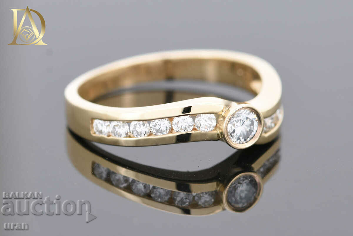 Delivery of New Gold Ring with 0.50ct Natural Diamonds Delivery of New Gold Ring with 0.50ct Natural Diamonds