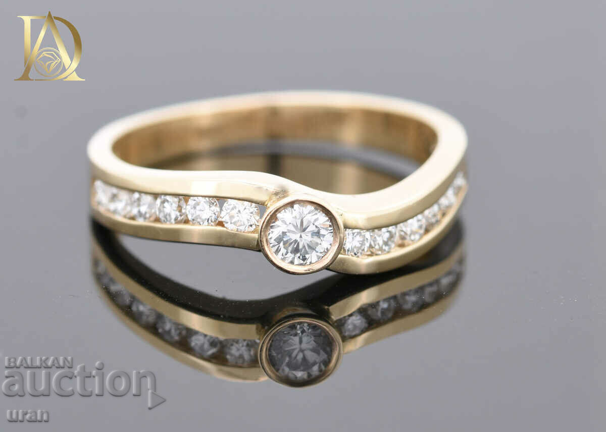 New Gold Ring with 0.50ct Natural Diamonds - 5 New Gold Ring with 0.50ct Natural Diamonds - 5