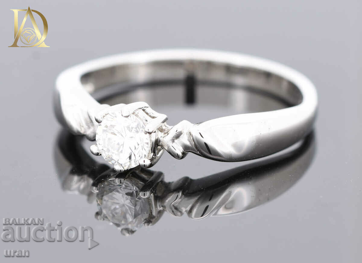 Auction  New Gold Ring with 0.30ct Natural Diamond