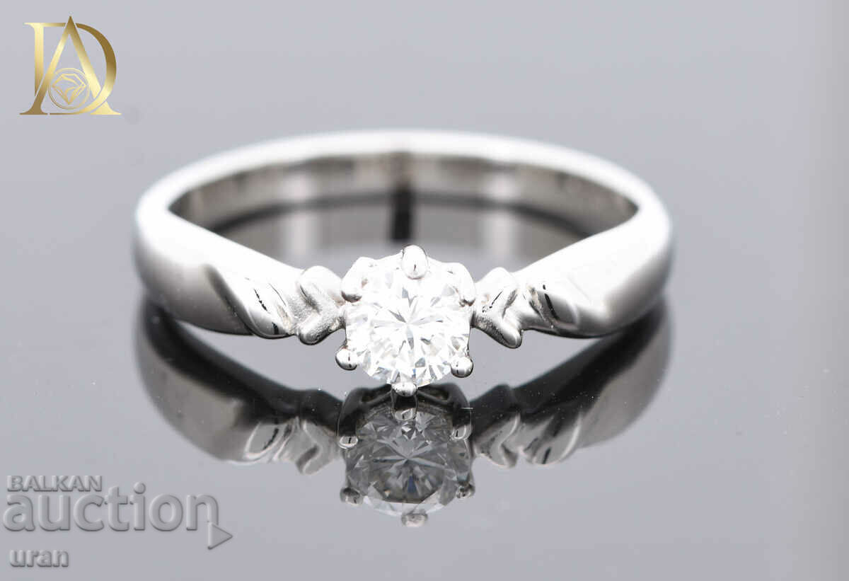 Inel de aur nou cu diamant natural de 0,30 ct - 5