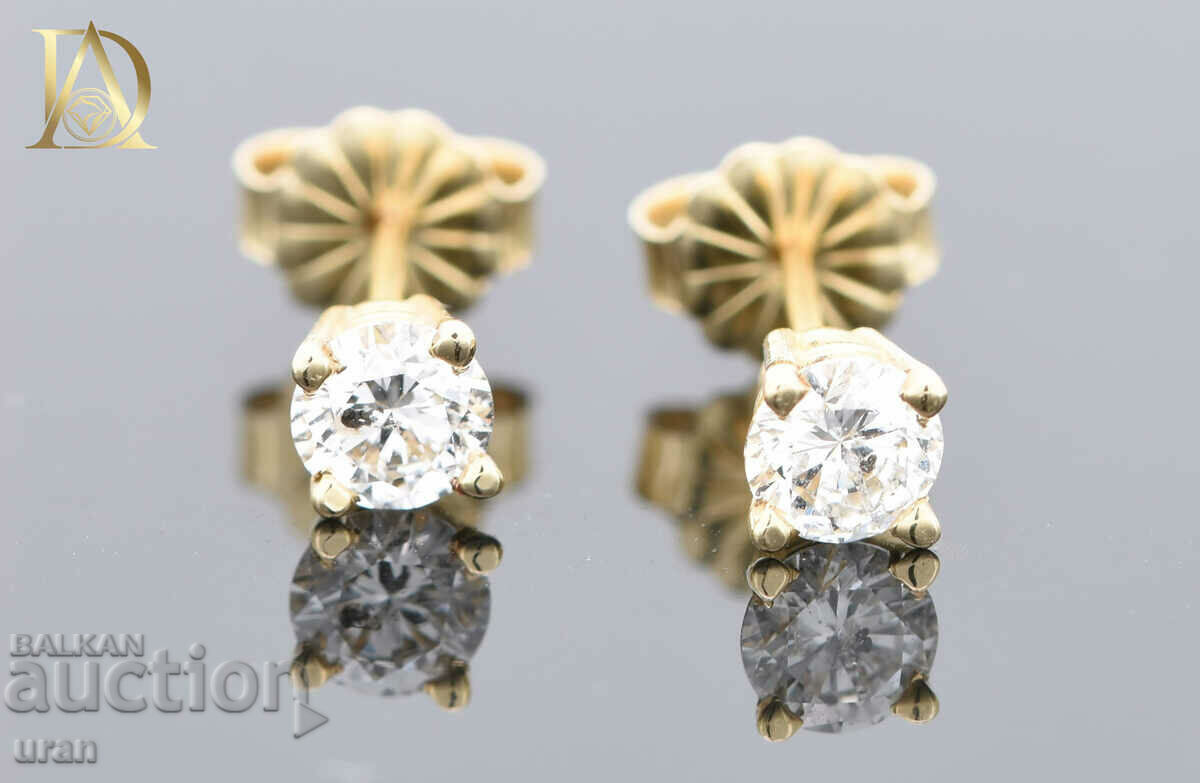 New Gold Earrings with 0.63ct Natural Diamonds