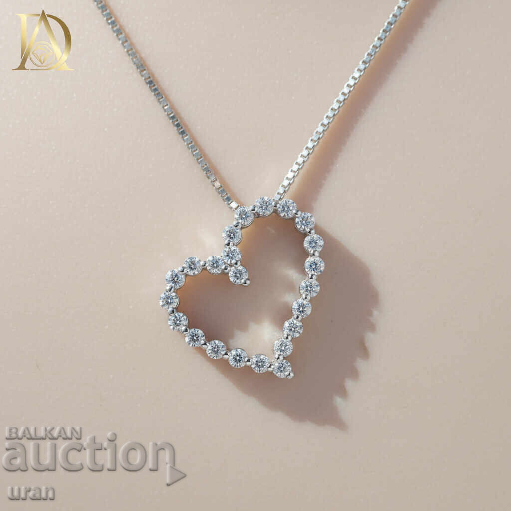 Νέο χρυσό κολιέ με φυσικά διαμάντια 0,35 καρατίων