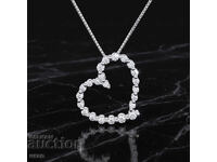 Colier nou de aur cu diamante naturale de 0,35 ct