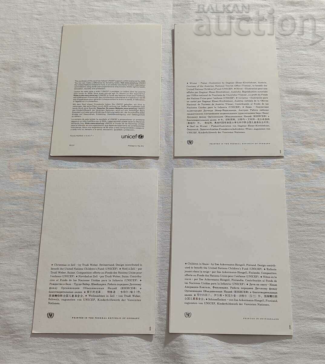 Auction  UNICEF CNG! GREETING CARDS LOT 8 PCS