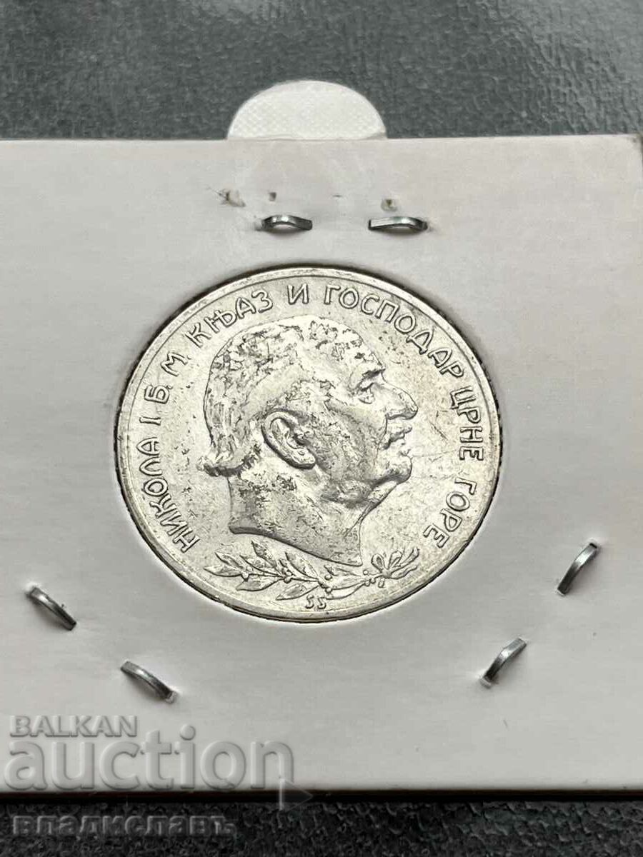 Silver coin 2 perpera 1910 Montenegro read the description! - 5 Silver coin 2 perpera 1910 Montenegro read the description! - 5