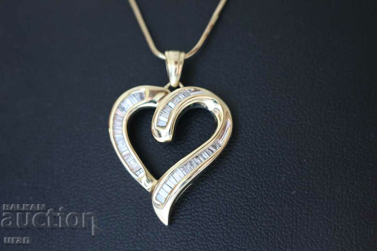 New Gold Necklace with 0.55ct Natural Diamonds with price 1400.00 BGN | € 715.81 New Gold Necklace with 0.55ct Natural Diamonds with price 1400.00 BGN | € 715.81