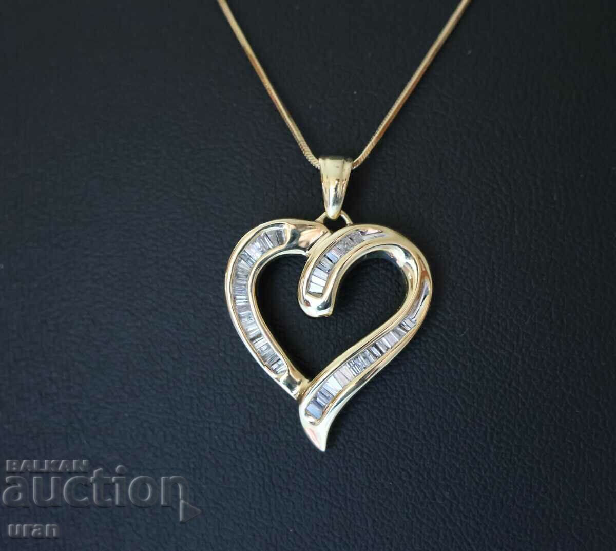 Delivery of New Gold Necklace with 0.55ct Natural Diamonds Delivery of New Gold Necklace with 0.55ct Natural Diamonds