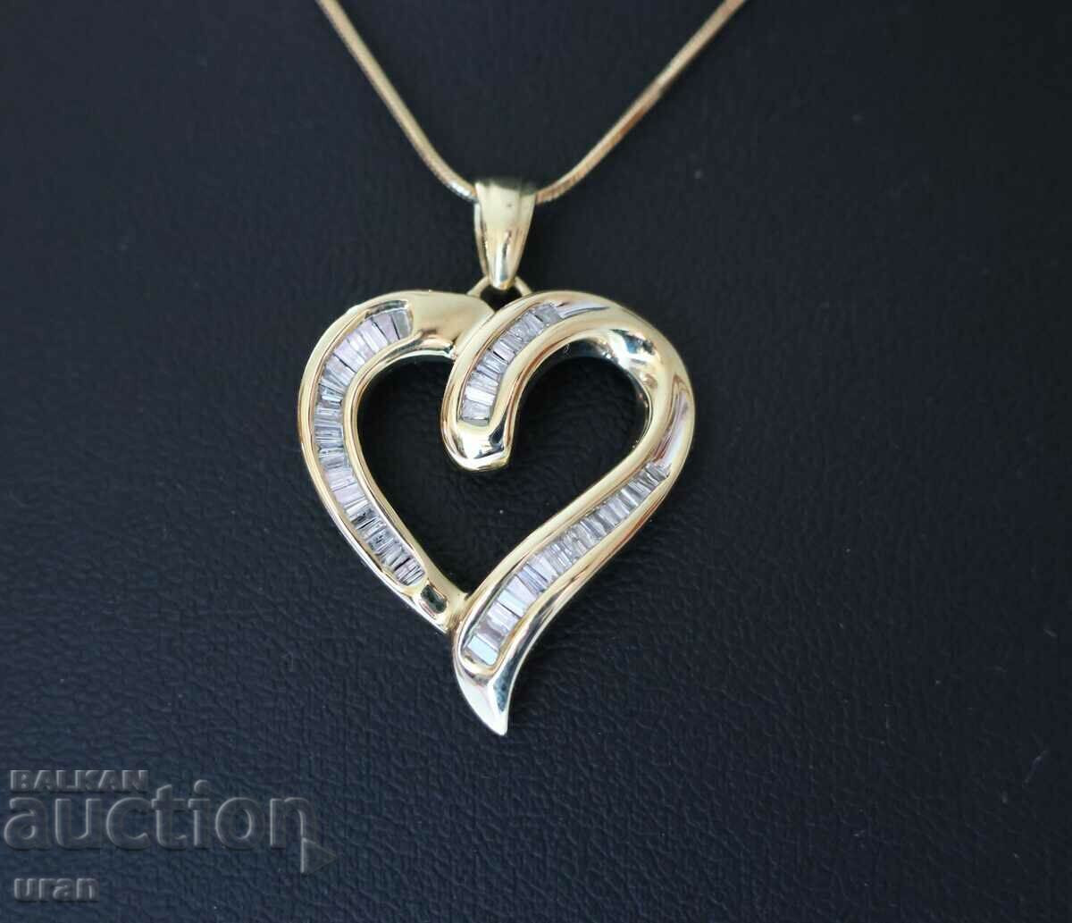 Colier nou de aur cu diamante naturale de 0,55 ct Colier nou de aur cu diamante naturale de 0,55 ct