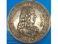 RDR Austria 1 Thaler 1654 Hall Tyrol Ferdinand Karl silver RARE