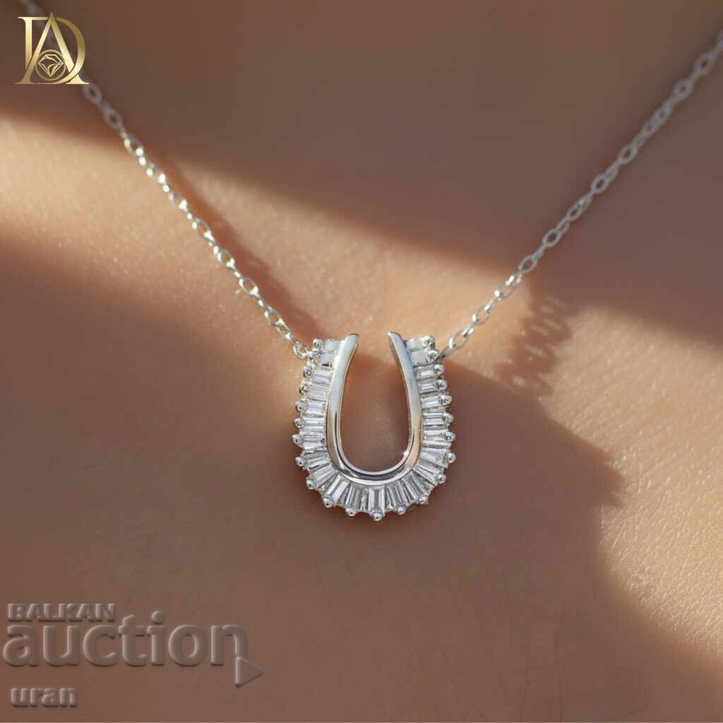 New Gold Horseshoe Necklace with 0.40ct Natural Diamonds with price € 1100.00 | 2151.41 BGN