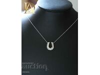 New Gold Horseshoe Necklace with 0.40ct Natural Diamonds