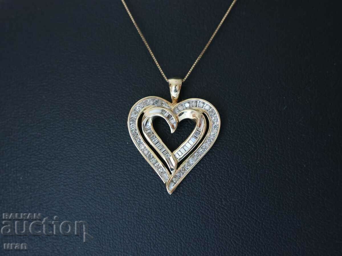 Νέο χρυσό κολιέ με φυσικά διαμάντια 0,55 καρατίων με τιμή € 800.00 | 1564.66 BGN