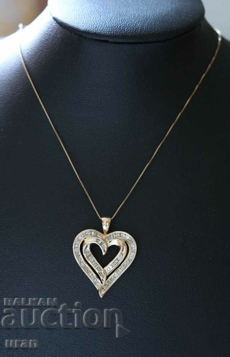 Auction New Gold Necklace with 0.55ct Natural Diamonds Auction New Gold Necklace with 0.55ct Natural Diamonds