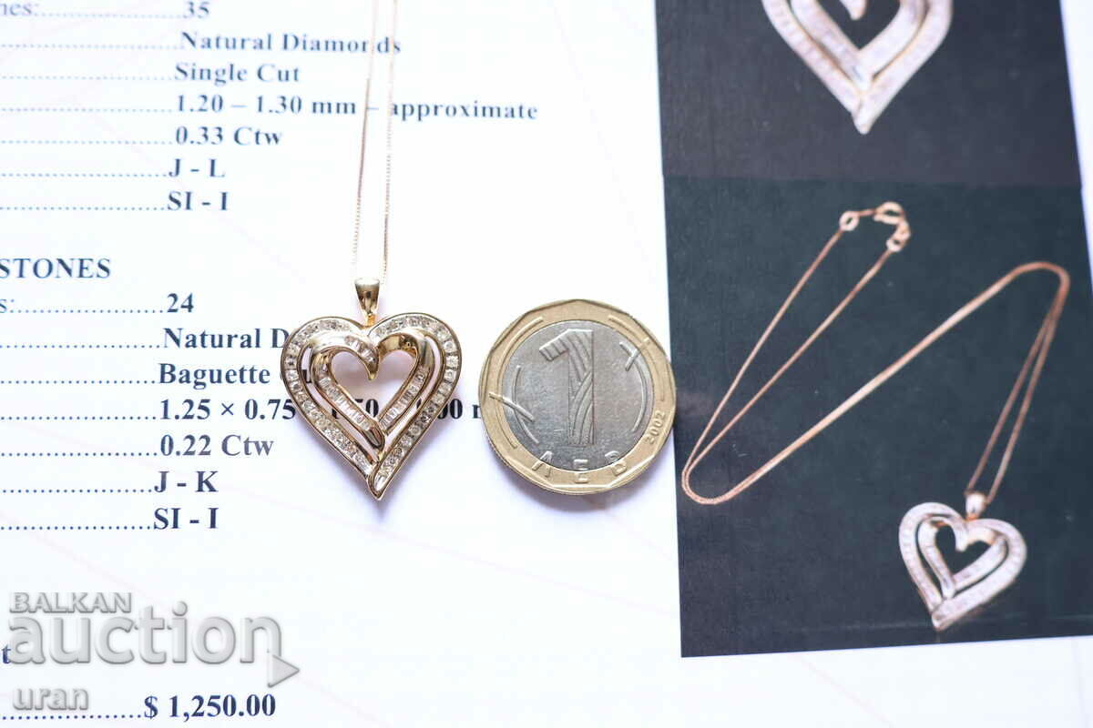 Delivery of New Gold Necklace with 0.55ct Natural Diamonds Delivery of New Gold Necklace with 0.55ct Natural Diamonds