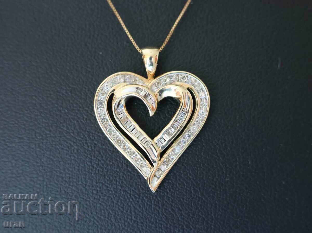 New Gold Necklace with 0.55ct Natural Diamonds