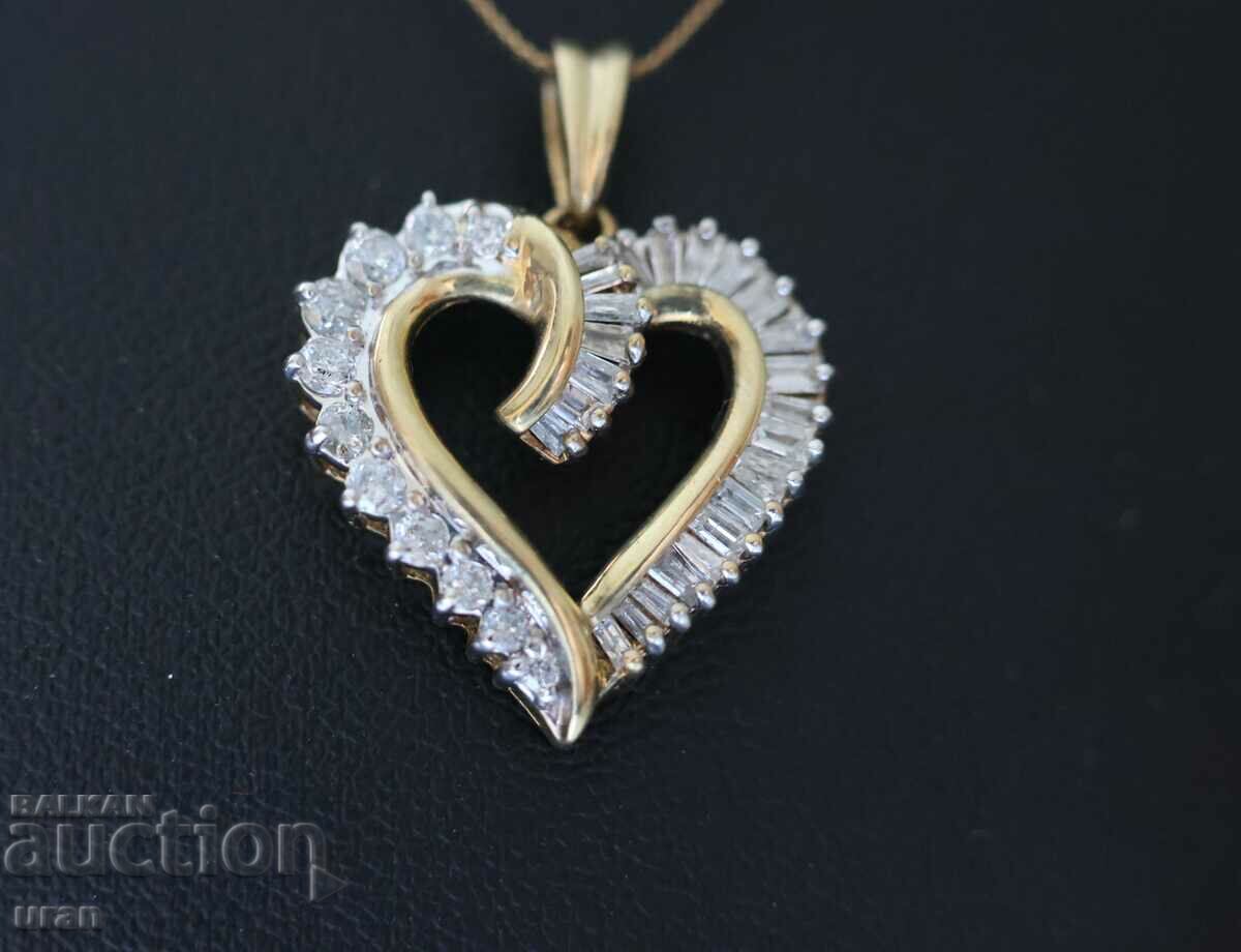 New Gold Necklace with 0.55ct Natural Diamonds with price 1500.00 BGN | € 766.94 New Gold Necklace with 0.55ct Natural Diamonds with price 1500.00 BGN | € 766.94