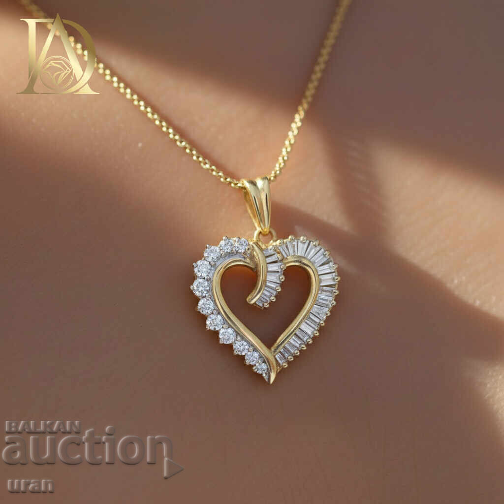 Colier nou de aur cu diamante naturale de 0,55 ct cu preț € 1200.00 | 2347.00 BGN