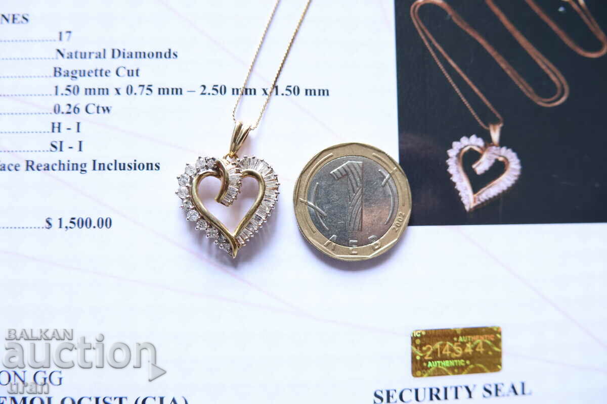 Delivery of New Gold Necklace with 0.55ct Natural Diamonds Delivery of New Gold Necklace with 0.55ct Natural Diamonds