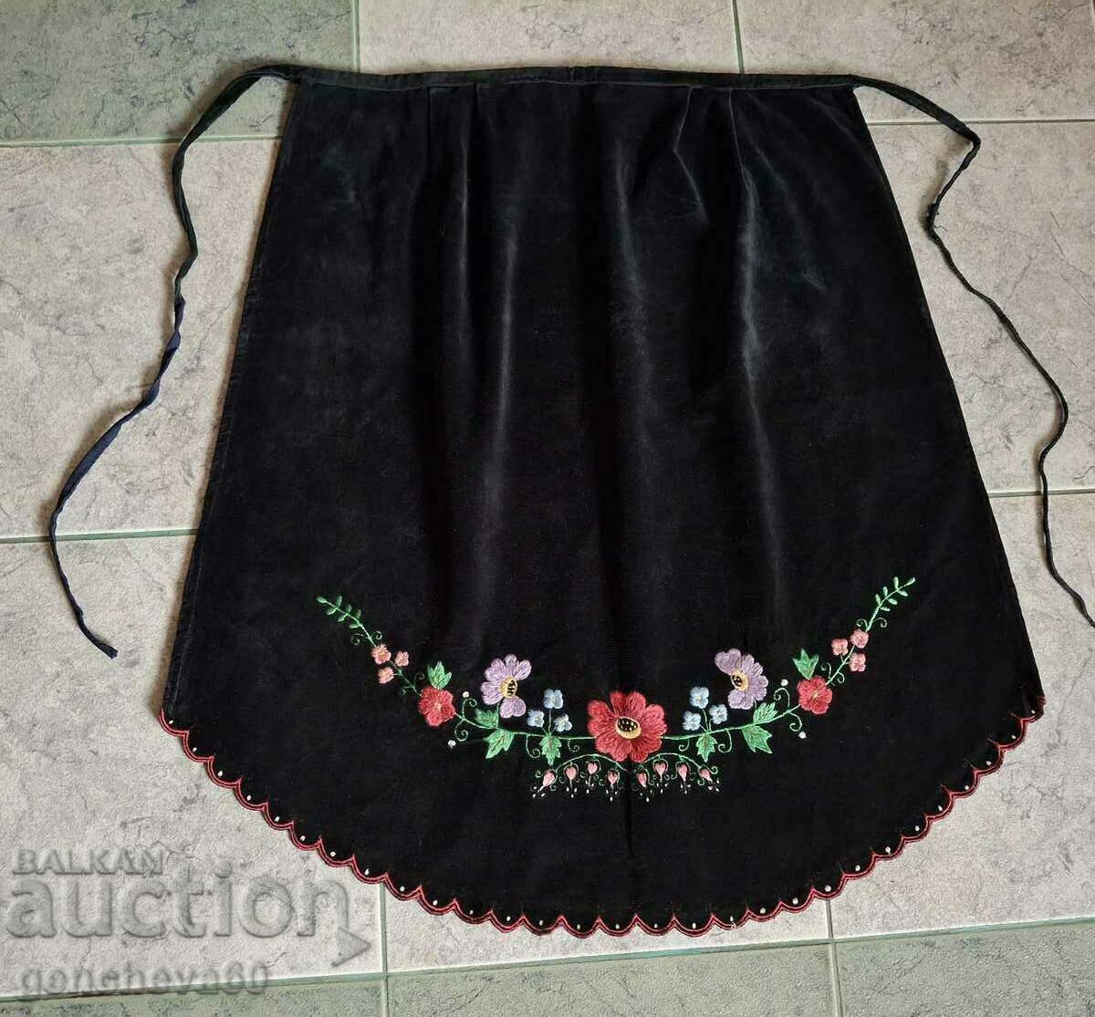 Authentic velvet embroidered apron