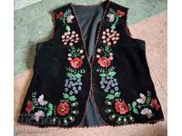 Corset de catifea autentic cu broderie