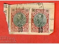 FERDINAND - 2 x 10 / 15 Cents BLACK PLOVDIV #1 - 5 I 1904