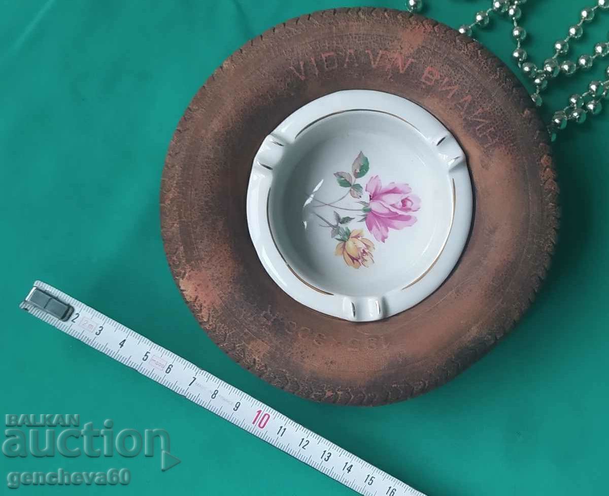 Auction Ashtray Relic - Porcelain Car Tire - Vidin Auction Ashtray Relic - Porcelain Car Tire - Vidin